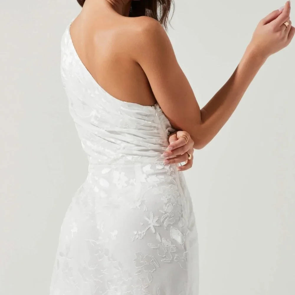 Santorini One Shoulder Floral Midi Dress - Picture 3 of 8